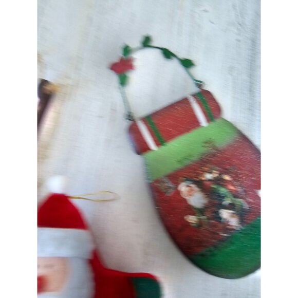 Santa metal sled ornament star large mitten decor cardinal xmas tree‎ - Picture 3 of 7
